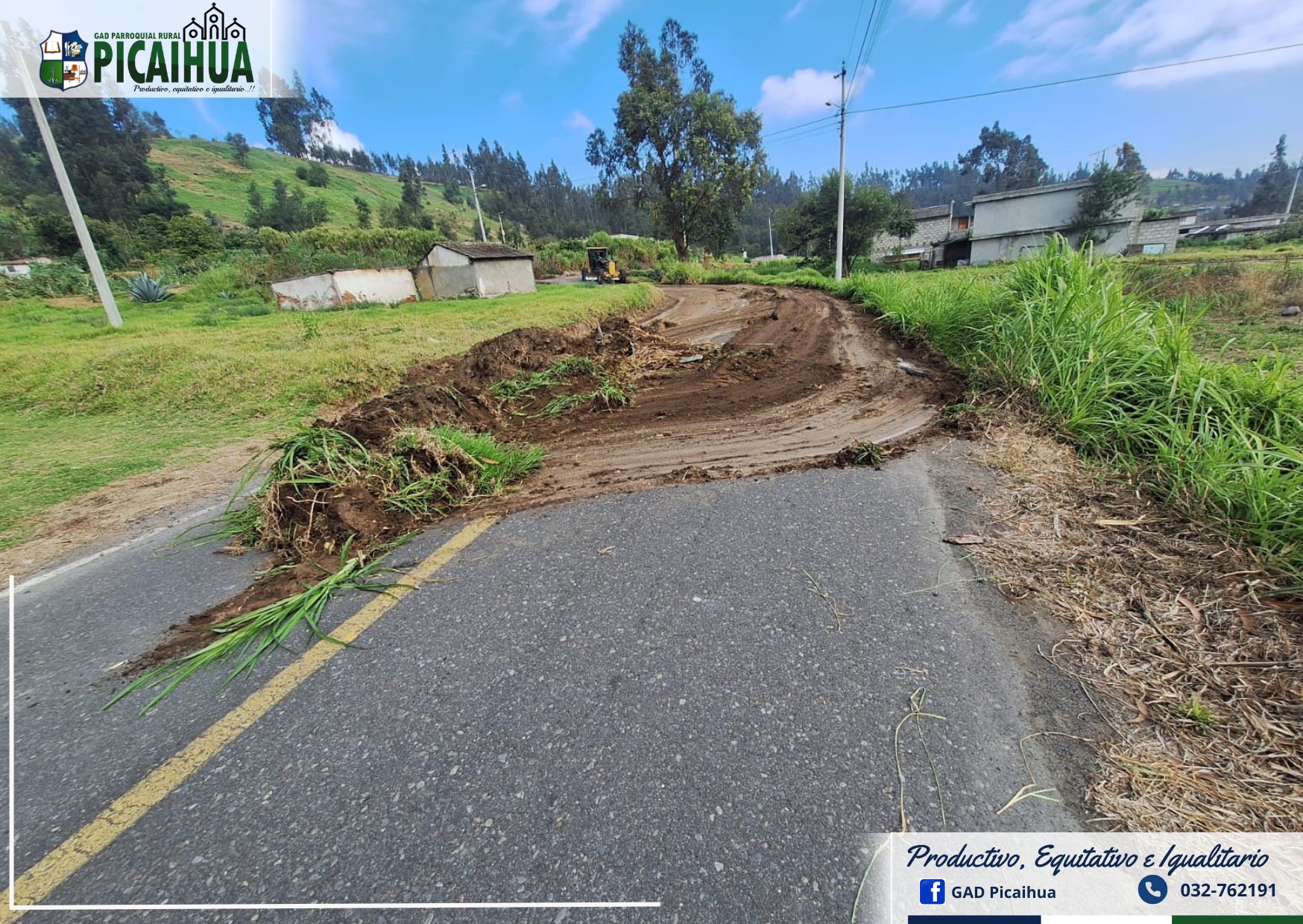 GADP PICAIHUA REALIZA MANTENIMIENTO VIASL EN LOS BARRIOS Y CASERÍOS DE LA PARROQUIA